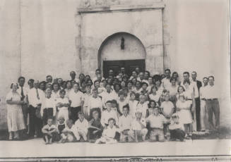 Group Photo on Steps of LDS Recreation Hall