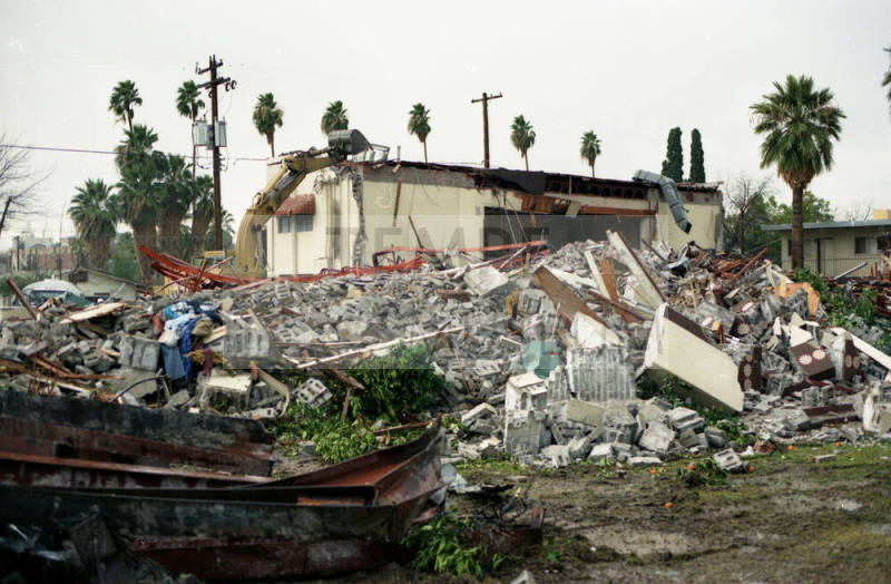 Demolition of LDS 1st Ward at 6th Street and College Avenue