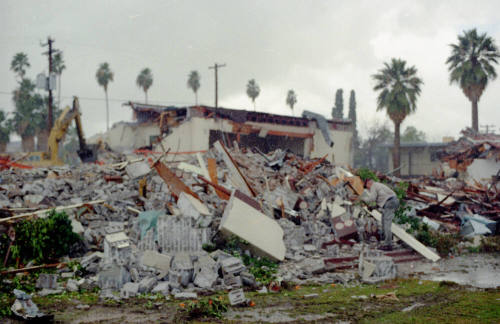 Demolition of LDS 1st Ward at 6th Street and College Avenue
