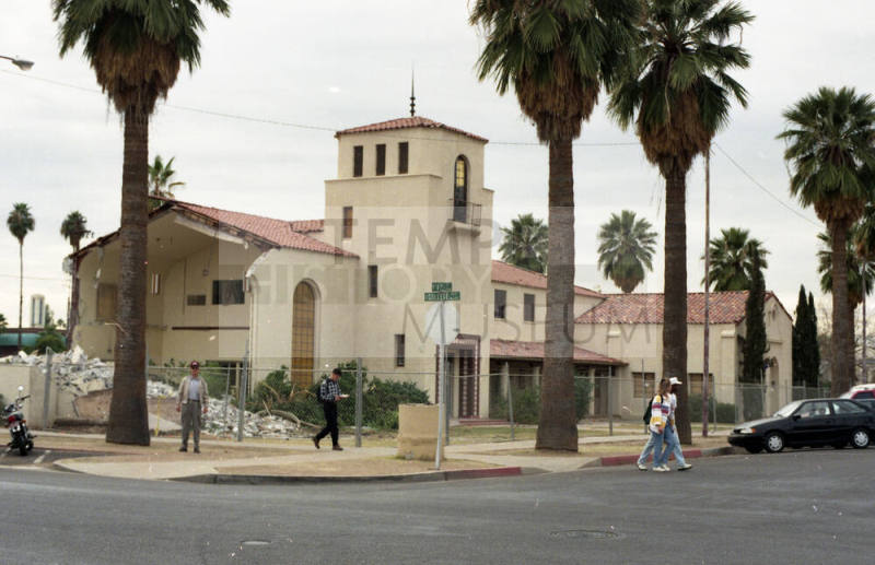 Demolition of LDS 1st Ward at 6th Street and College Avenue