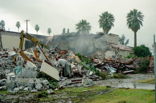 Demolition of LDS 1st Ward at 6th Street and College Avenue