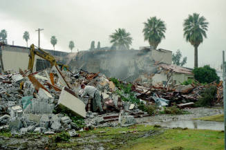 Demolition of LDS 1st Ward at 6th Street and College Avenue