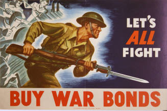 WW II Poster - "Let's ALL fight   BUY WAR BONDS"