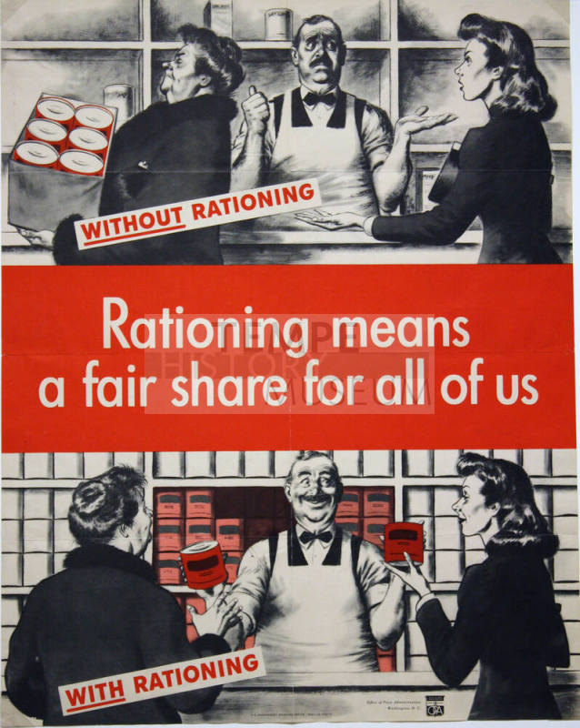 Rationing Means a Fair Share for All of us - WWII poster