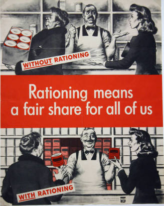 Rationing Means a Fair Share for All of us - WWII poster