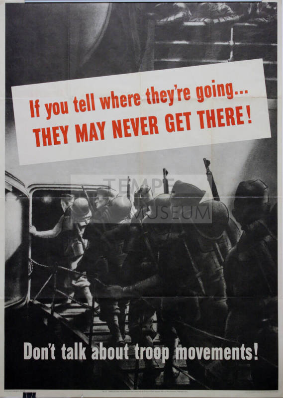 WW II Poster-If You Tell Where They're Going... They may never get there!