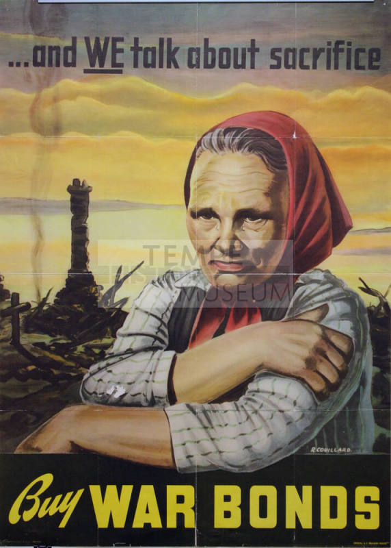 WW II Poster- "...And We Talk About Sacrifice"