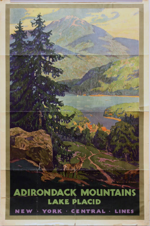 Travel Poster- Adirondack Mountains, Lake Placid
