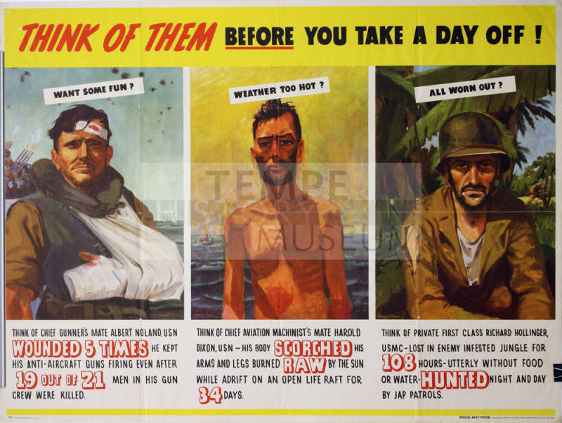 Poster- Think of Them Before You Take A Day Off!