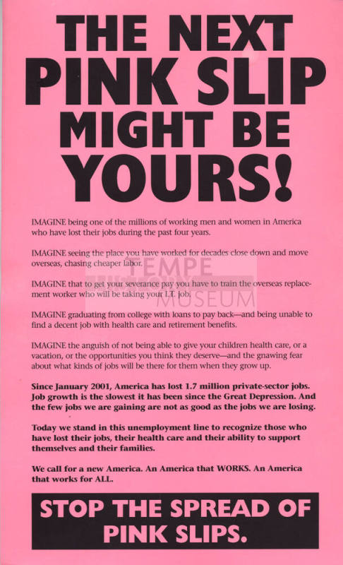 "The Next Pink Slip Might Be Yours"