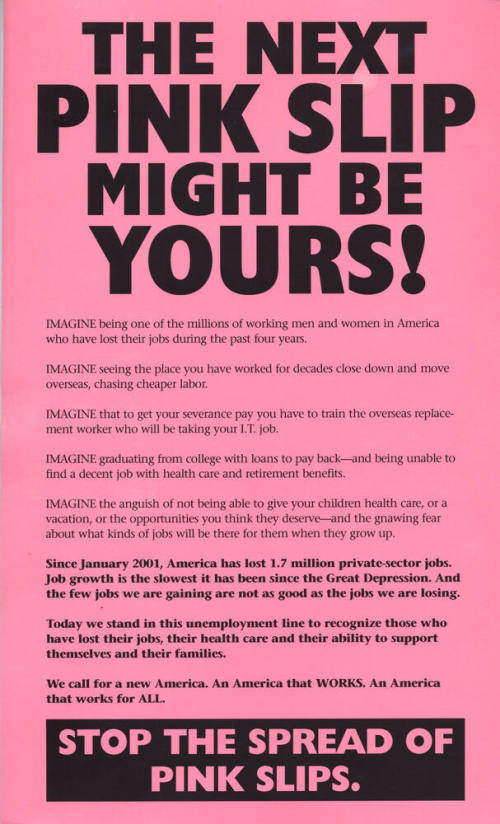 "The Next Pink Slip Might Be Yours"
