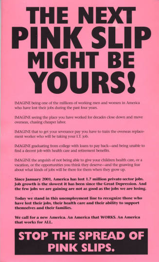 "The Next Pink Slip Might Be Yours"