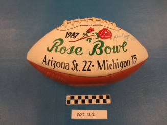 1987 Rose Bowl Football Signed by ASU Coach