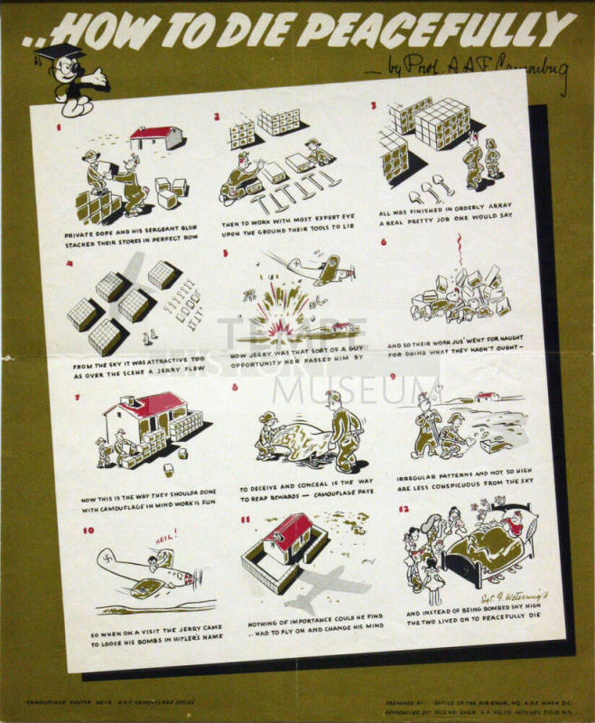 WW II Poster - "How to Die Peacefully"