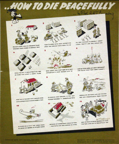 WW II Poster - "How to Die Peacefully"