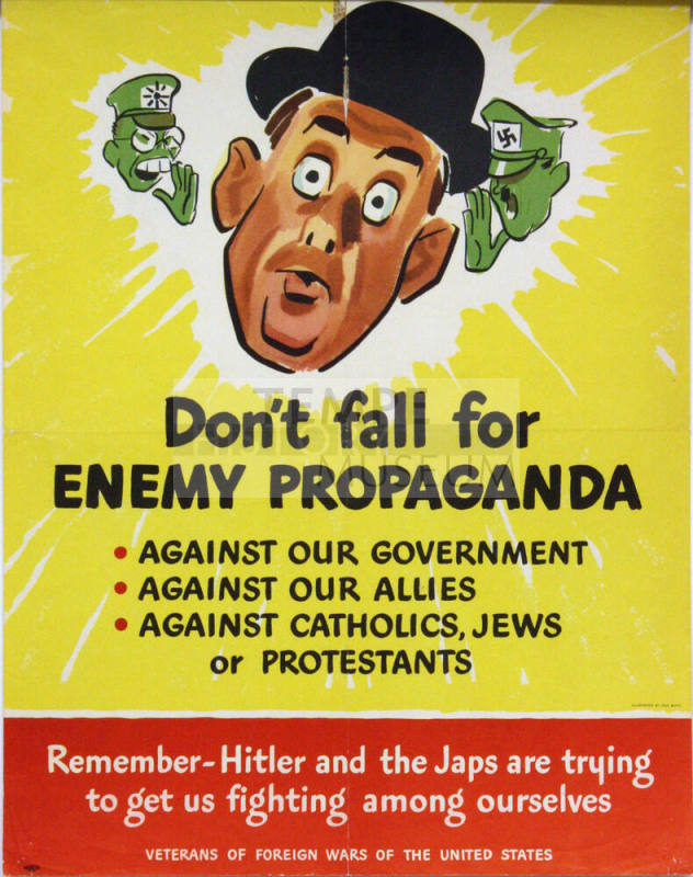 WW II Poster- Don't Fall for Enemy Propaganda