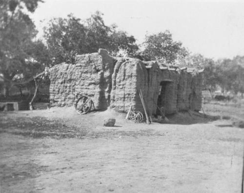 Adobe building on the Petersen property.