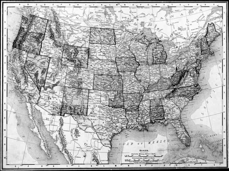 Map of the United States of America