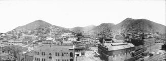 Roosevelt town with railroad in mountains, Arizona