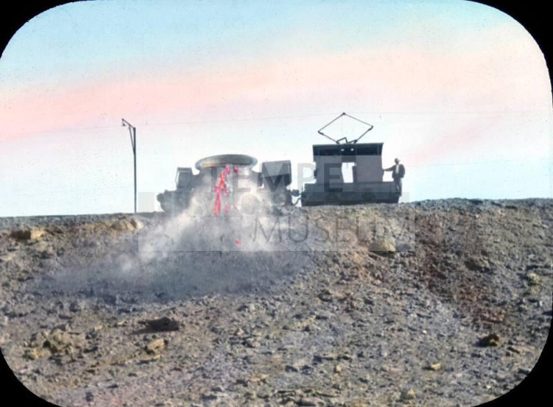 Dumping slag from smelter, Arizona