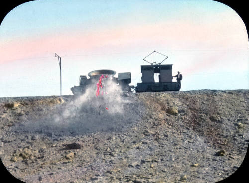 Dumping slag from smelter, Arizona