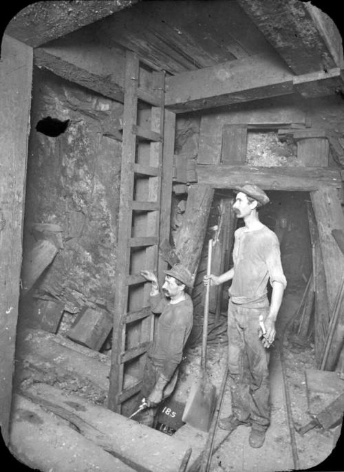 Miners in mine near Bisbee, Arizona