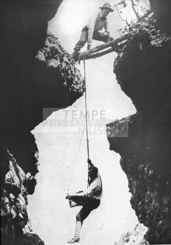 Men climbing mountains,Grand Canyon, Arizona