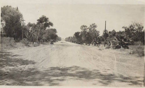 View from East 5th Street & College looking west