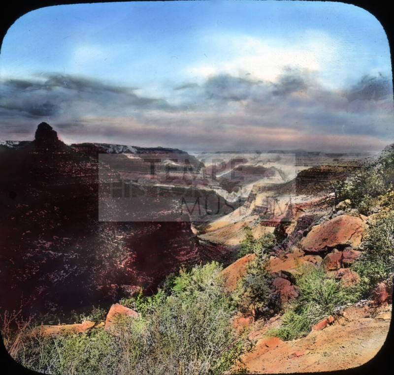 Battleship from Bright Angel Trail, Grand Canyon, Arizona