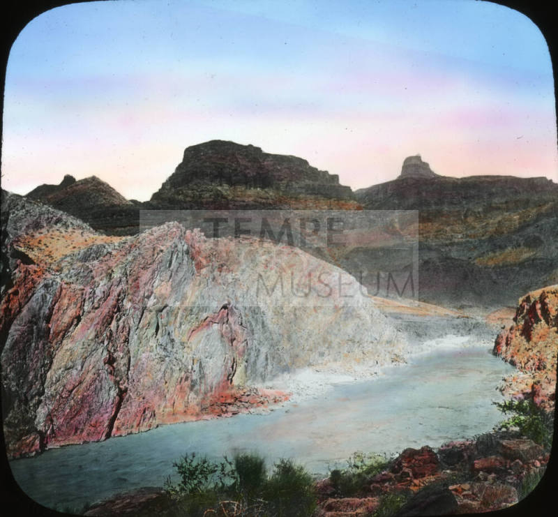 Grand Canyon looking up river from Base Camp, Arizona