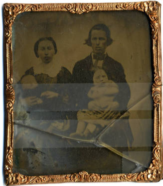 Glass plate negative of the Granville and Sarah Ridenour,