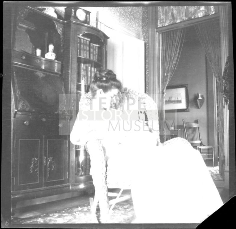 Image of Ruby Tucker Woolf holding son