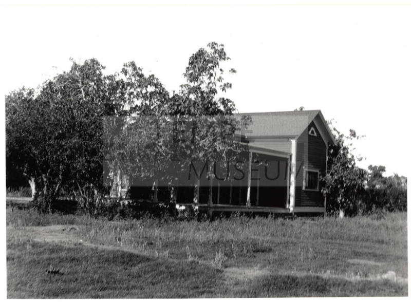 Back view of Woolf family home