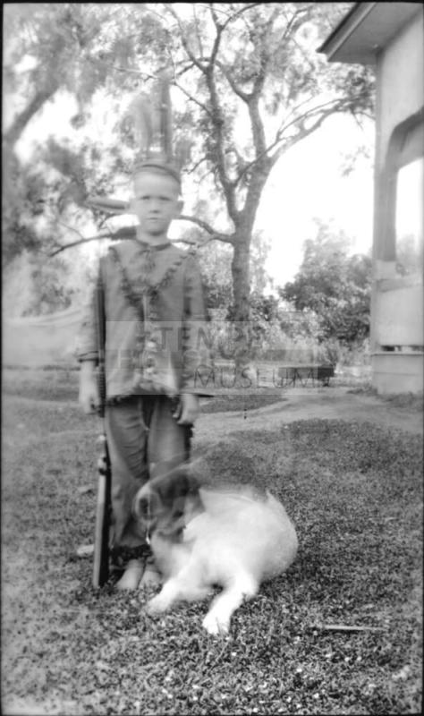 Charles Harold Woolf wearing Native American costume