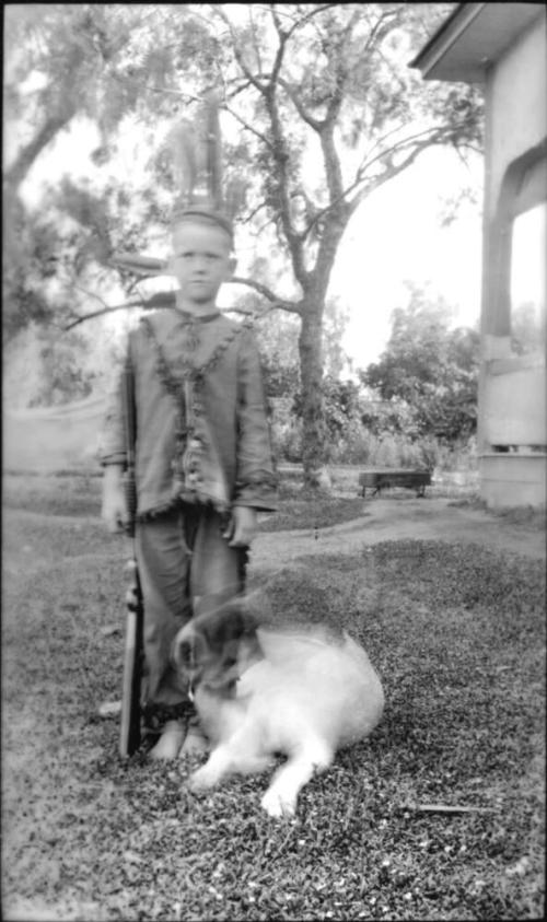 Charles Harold Woolf wearing Native American costume