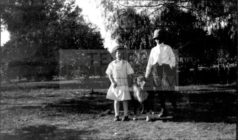 Charles Harold and Dorothy with dog