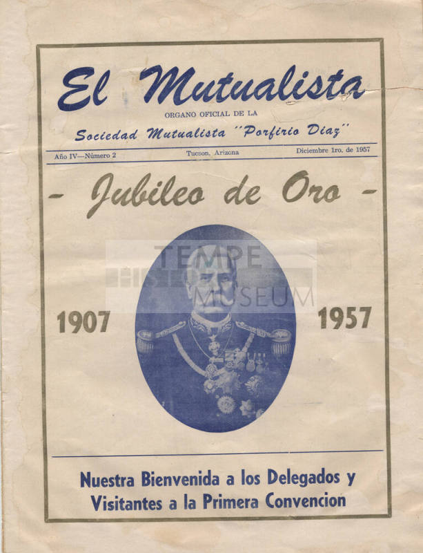 Magazine, El Mutualista - Sociedad Mutualista "Porfirio Diaz" - Jubileo de Oro