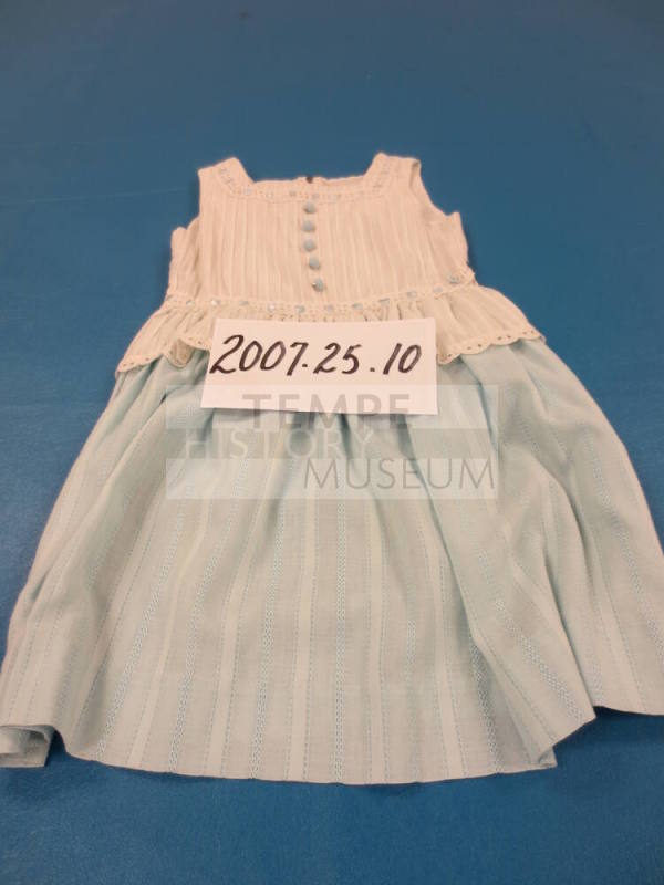 Blue & White Sleeveless Child's Dress