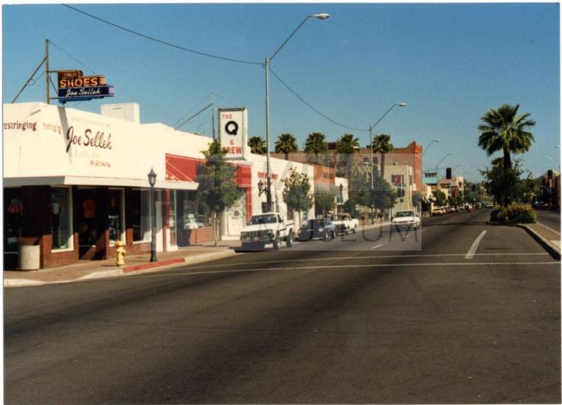 Joe Selleh Sporting Goods and The Q & Brew on Mill Ave