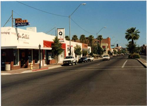 Joe Selleh Sporting Goods and The Q & Brew on Mill Ave
