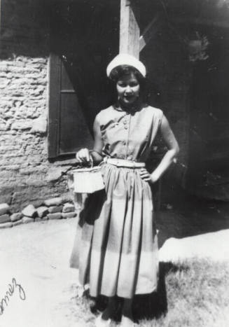 Photograph - Irene Gomez in Mickey Mouse Town