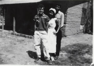 Photograph - Billy Martinez, Irene Gomez and Clemente Acedo in mickey Mouse Town