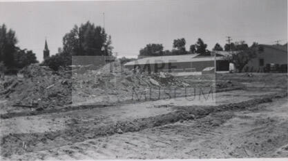Photograph - Leveling Land Near St Mary's Church in 1957