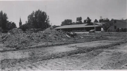 Photograph - Leveling Land Near St Mary's Church in 1957