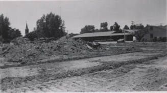 Photograph - Leveling Land Near St Mary's Church in 1957
