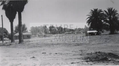 Photograph - View of Bulldozer and Field around 6th St and East in 1957
