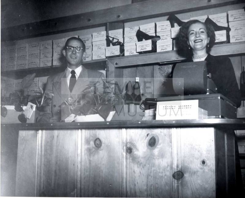 Photograph - Bill Bartholomew at Fashion Bootery Opening Day - Oct 25, 1952
