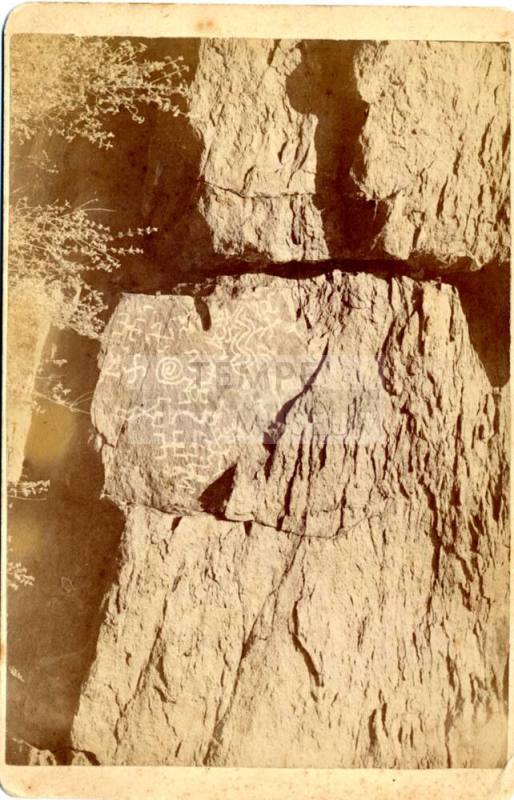 Photograph - Hieroglyphics on rocks in AZ