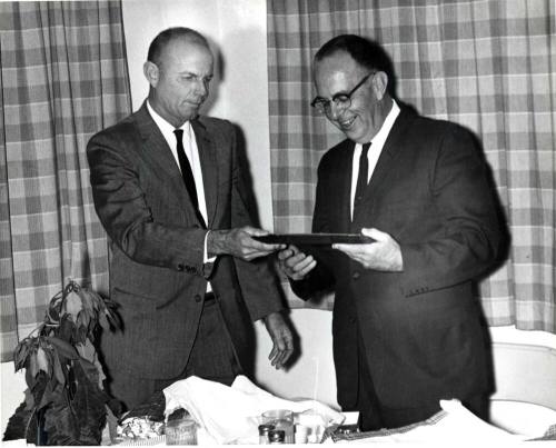 Photograph - Dr. RW McMillan Receiving a Plaque
