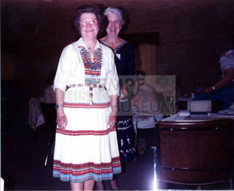 Photo of Elizabeth James on right, Wilberta Smith on left